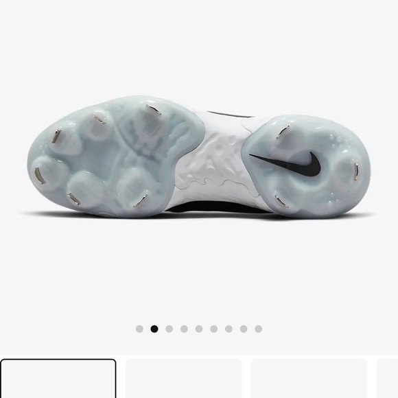 Nike Black and White metal baseball cleats Lightweight Mesh - Picture 5 of 8